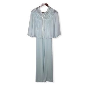 Vintage Vanity Fair Long Nightgown with Matching Cape.